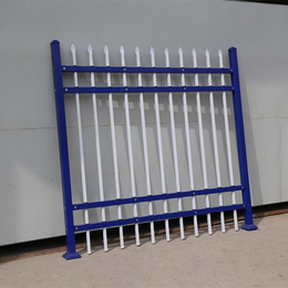 厂家批发建筑工地锌钢护栏-两横杆锌钢护栏-厂区围墙隔离护栏