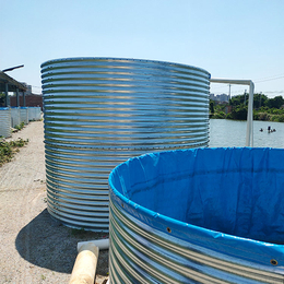 高密度养鱼帆布水池水箱 镀锌板养殖池帆布池鱼池