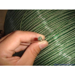 金属框架托棉拉网钢丝绳价格 防生锈涂塑钢丝绳厂家