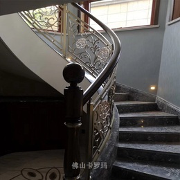 酒店铜楼梯护栏装饰效果