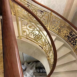 上海定制时尚别墅的铜艺楼梯护栏价格 