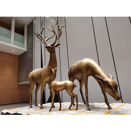 南京不锈钢烤漆组合鹿雕塑 景观鹿定制工厂