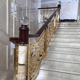 铜楼梯扶手雕花图案及测量安装加工厂