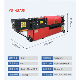 建筑脚手架钢管调直除锈刷漆一体机 48圆管调直缩略图