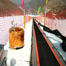 游乐场景区魔毯输送量大 大型滑雪场魔毯设备