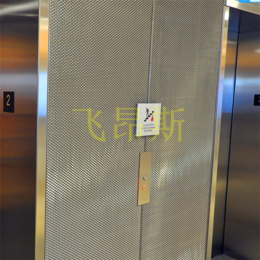 古铜色电梯轿厢装饰电梯内外侧装饰电梯轿厢玫瑰金金属编织装饰网