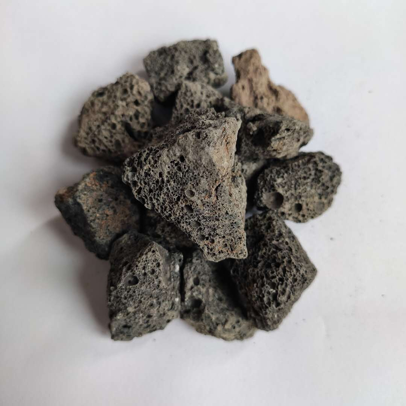 火山岩滤料常规3-5cm颗粒现货 开碧源供应黑色火山岩
