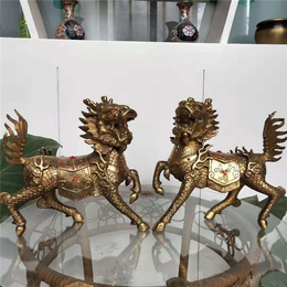 鼎泰雕塑-台湾铜麒麟-铜麒麟雕塑