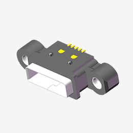 硕方防水卧式A 型双螺口Micro USB 连接器缩略图