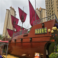 上海户外餐厅景观道具船、休闲茶吧船，景观船定制厂家