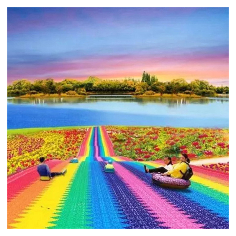 抖音网红彩虹滑道 彩虹滑道设计 不同规格彩虹滑道出售