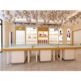 菏泽眼镜店设计装修公司 菏泽眼镜店柜台设计定做 眼镜展柜制作