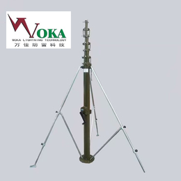 升降避雷针生产维修厂家 13米15米18米便携手动升降避雷针