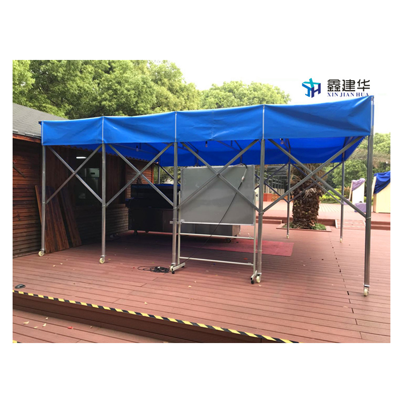 大型折叠帐篷推拉活动雨棚固定帆布雨棚大排档雨棚移动式车棚
