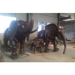 兴悦铜雕-铜雕大象厂家-包头铜雕大象