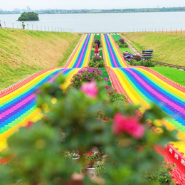 网红彩虹滑道 适用于景区农庄游乐场 亲子七彩滑道