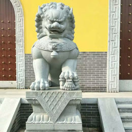 黄冈花岗岩石雕狮子