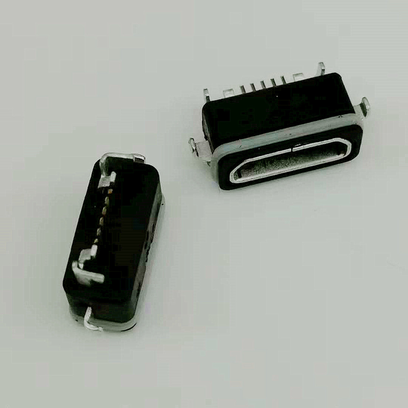 B型 MICRO USB 5PIN沉板防水母座 
