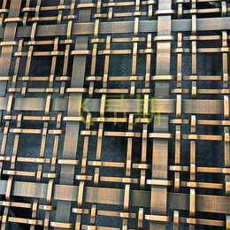 玫瑰金钢丝网方孔装饰铜丝网建筑中国风金属材料正方扁丝