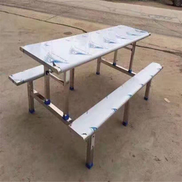 钢制连体学校工厂食堂多人餐桌椅