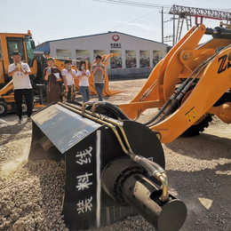 多功能自上料搅拌铲车 无级变速混凝土搅拌机下开口卸料