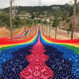 四季滑行彩虹滑道设备 网红彩虹滑道坡度设计 景区景点游乐设备