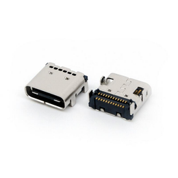 TYPE C母座USB 3.1母头90度板上四脚插板针双排