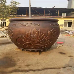 定制黄铜的大铜缸-黑龙江大铜缸-腾蕾雕塑(查看)