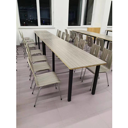 天津定制餐厅食堂简易桌椅  小吃店户外室内连体桌椅