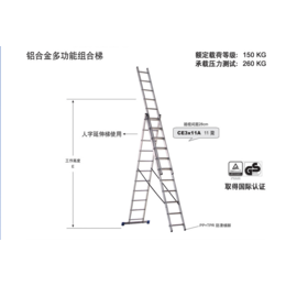 金锚梯具铝合金多功能组合梯 CE3x8