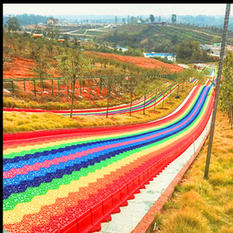 彩虹滑道基础要求 室外彩色滑梯场地测量 户外彩色滑道规划