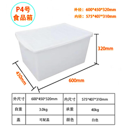 供应格诺伟业P4号带盖食品箱 馒头配送箱送餐周转箱