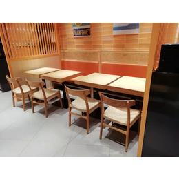 深圳餐厅家具定做实木简约餐桌椅板式四人位餐桌宜尚定做 
