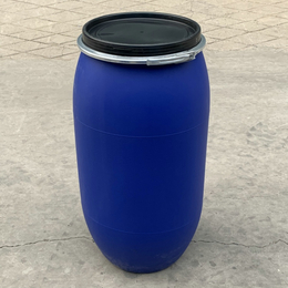 蓝色开口160升塑料桶160L塑料桶法兰桶耐酸碱桶现货
