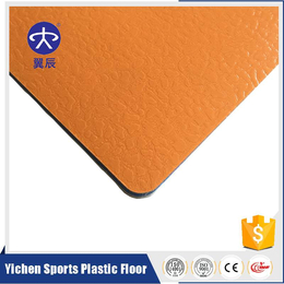 羽毛球场PVC运动地板厂家出售水晶石纹运动塑胶地板价格