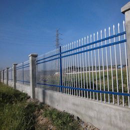 东莞小区围墙锌钢护栏 别墅展览护栏 三横杆组装围栏