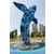 吉安广场不锈钢菱形鲸鱼雕塑 水景动物蓝鲸制作缩略图1