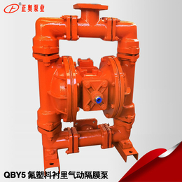正奥泵业QBY5-40F46型流体衬氟气动隔膜泵压滤机隔膜泵