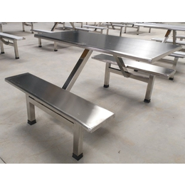 医院食堂餐桌椅 不锈钢食堂快餐桌椅 公司食堂餐桌生产厂家