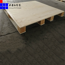 青岛黄岛木托盘厂家销售周转运输用木卡板 四面进叉木垫板