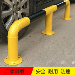 黄黑色烤漆钢管防撞栏杆 车库车轮钢管隔离定位杆