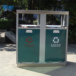 江西禾乔萍乡市钢木垃圾桶钢制分类箱公园果皮箱环卫垃圾箱