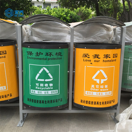 广昌车站公共分类不锈钢圆扁小型垃圾桶箱宜春禾乔厂家