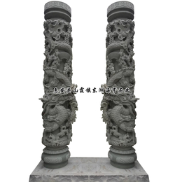 惠安海亨石雕盘龙柱广场文化柱花岗岩户外公园广场石龙柱