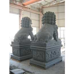 惠安海亨石业园林花岗岩石雕狮子  雕塑汉白玉成对石雕石狮缩略图