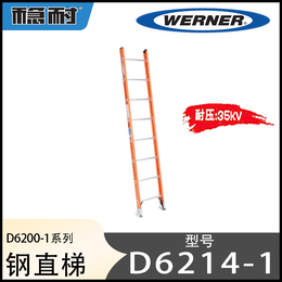 稳耐WERNER玻璃钢梯子D形踏棍直梯D6214-1