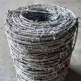 河北镀锌刺绳厂家供应荆门道路养护铁蒺藜大庆包塑铁丝网