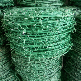 河北镀锌刺绳厂家供应菏泽铁蒺藜围栏圈山带刺钢丝网