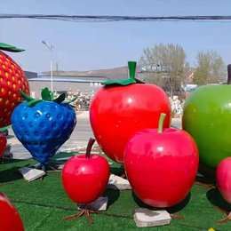 成都仁马水果蔬菜定制雕塑 玻璃钢生产厂家 大型南瓜摆件