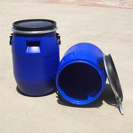 50升塑料桶蓝色50L抱箍桶50公斤化工桶